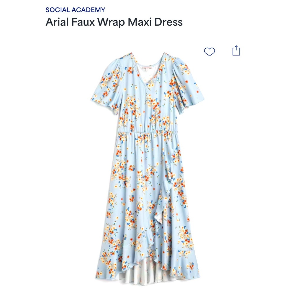 Social Academy: Girls Arial Faux Wrap Maxi Dress
Size: 12